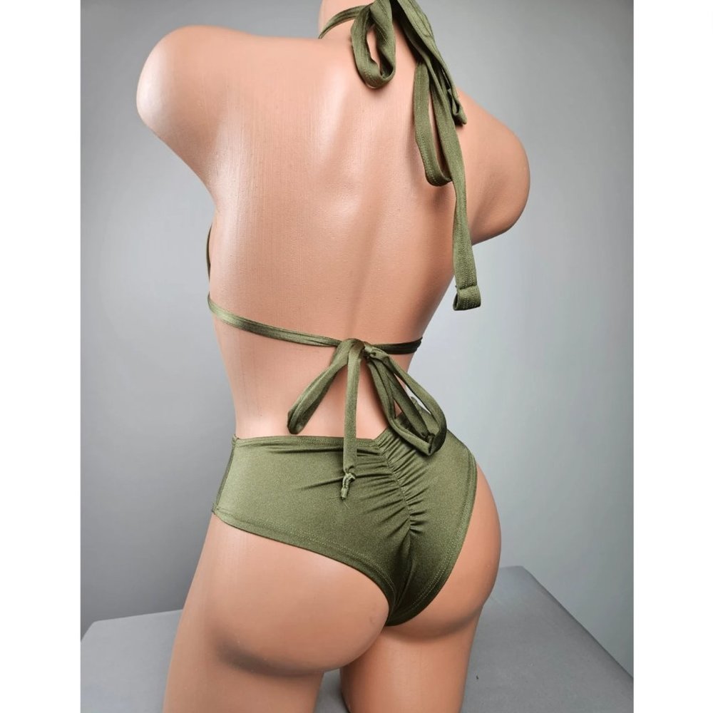 Olive Green Short Set (S) - Picture 4 of 4